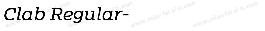 Clab Regular字体转换